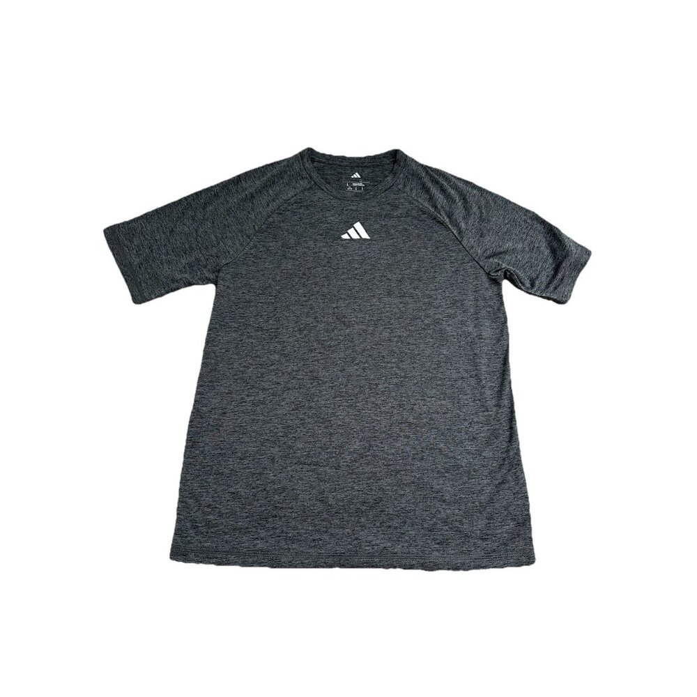 Boy’s ADIDAS Dark Gray T-Shirt Size L Short Sleeve